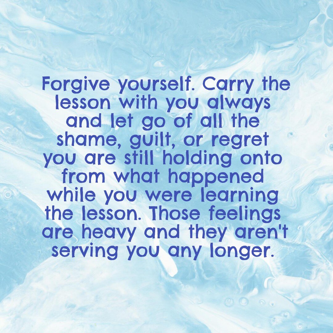 Lots of us are carrying around a lot of shame, guilt, or regret around decisions we made in our past. We have all made choices that we regret and maybe did things we wish we hadn't to cope. Carrying around all that regret is heavy and it impacts so m