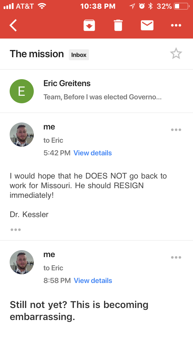 An open letter (RE) to Eric Greitens: