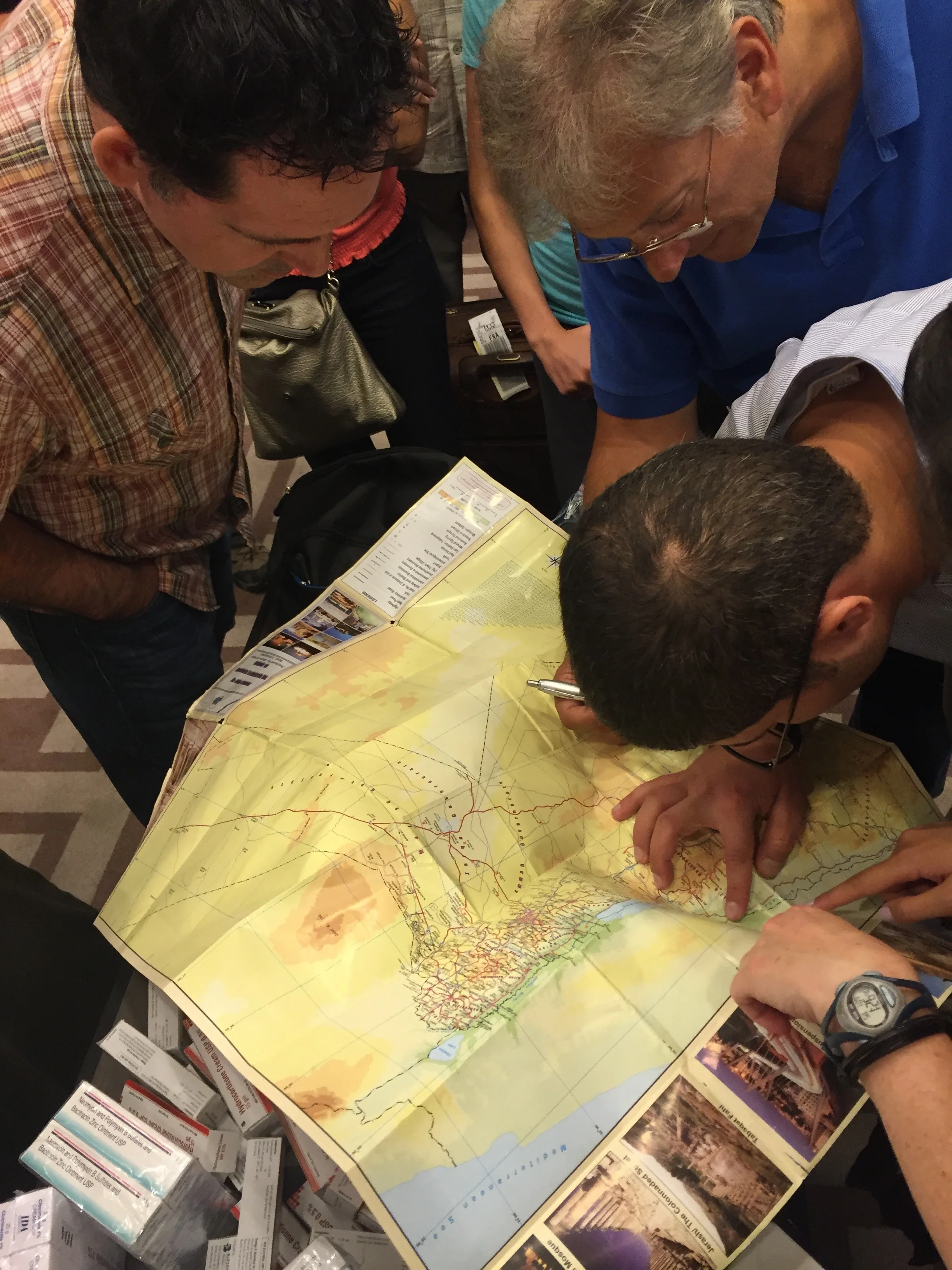 After we sorted through our medications, we mapped out our plan for the week. We would be working out of a clinic that we would set up in a town just outside the Syrian Border.
