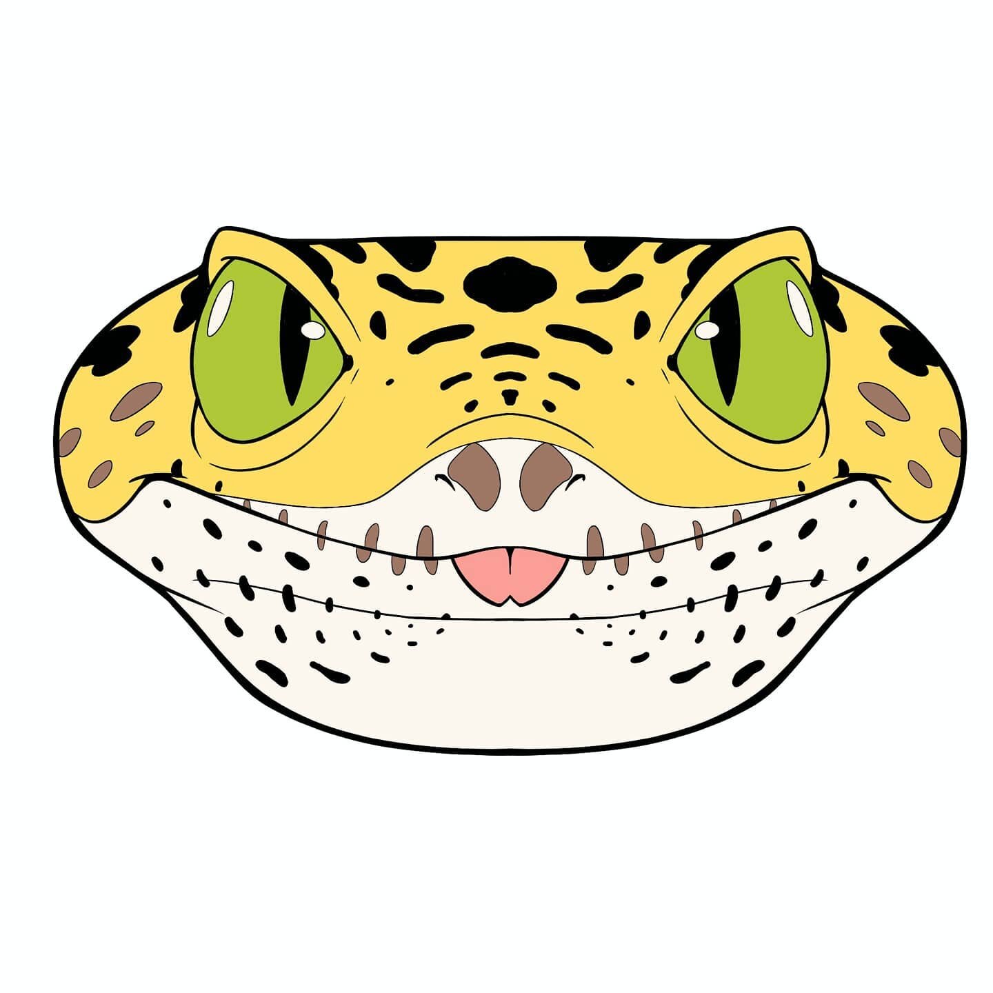 Next month's Pin Club reward has been revealed!
This will be a 1.5&quot; wide hard enamel pin, featuring the face of my dear little snobby leopard gecko son, Captain Kirk.
If you want to get this pin next month, sign up for my Patreon by March 31st! 