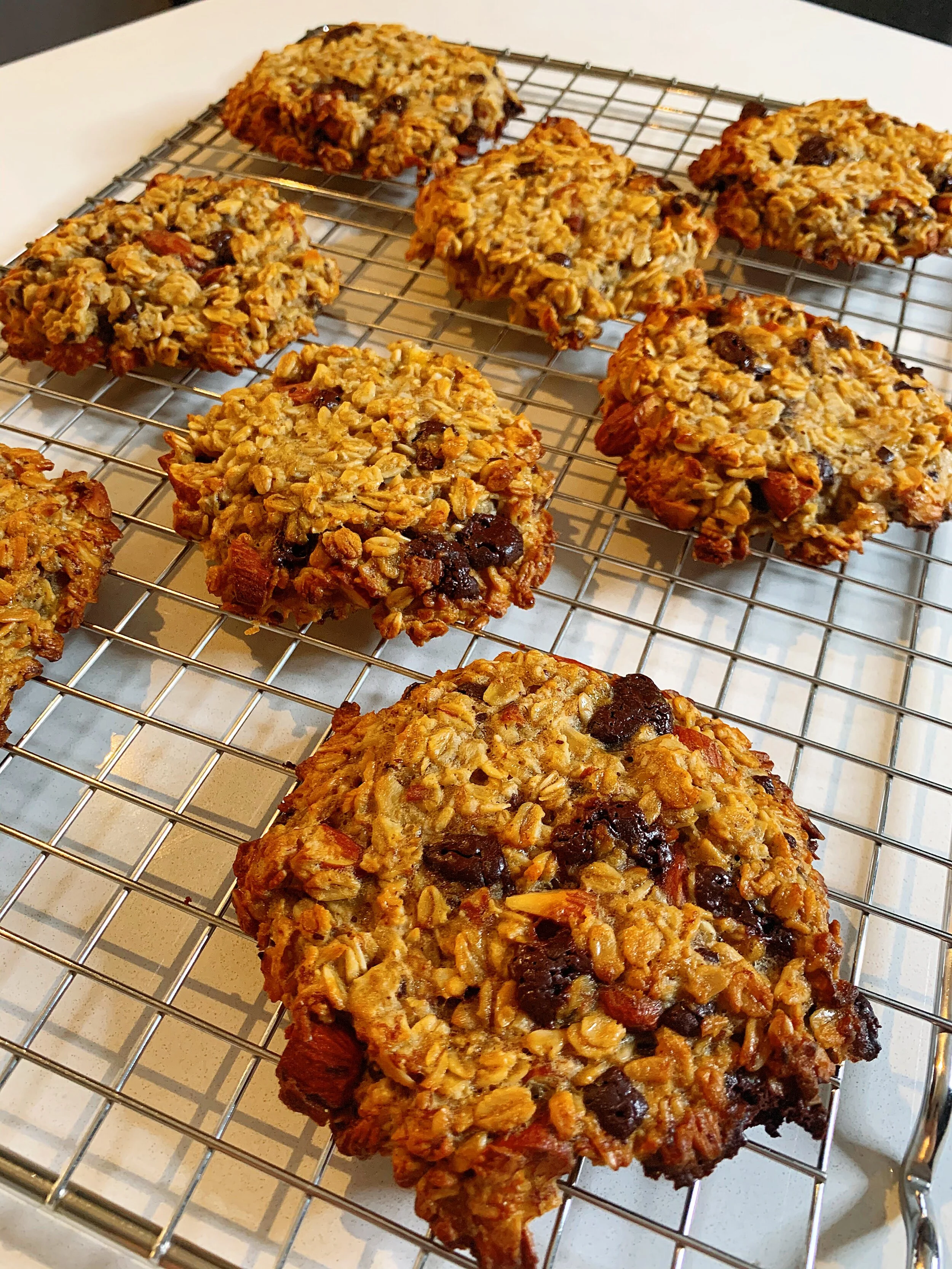 Chocolate Chunk Banana Oatmeal Cookies