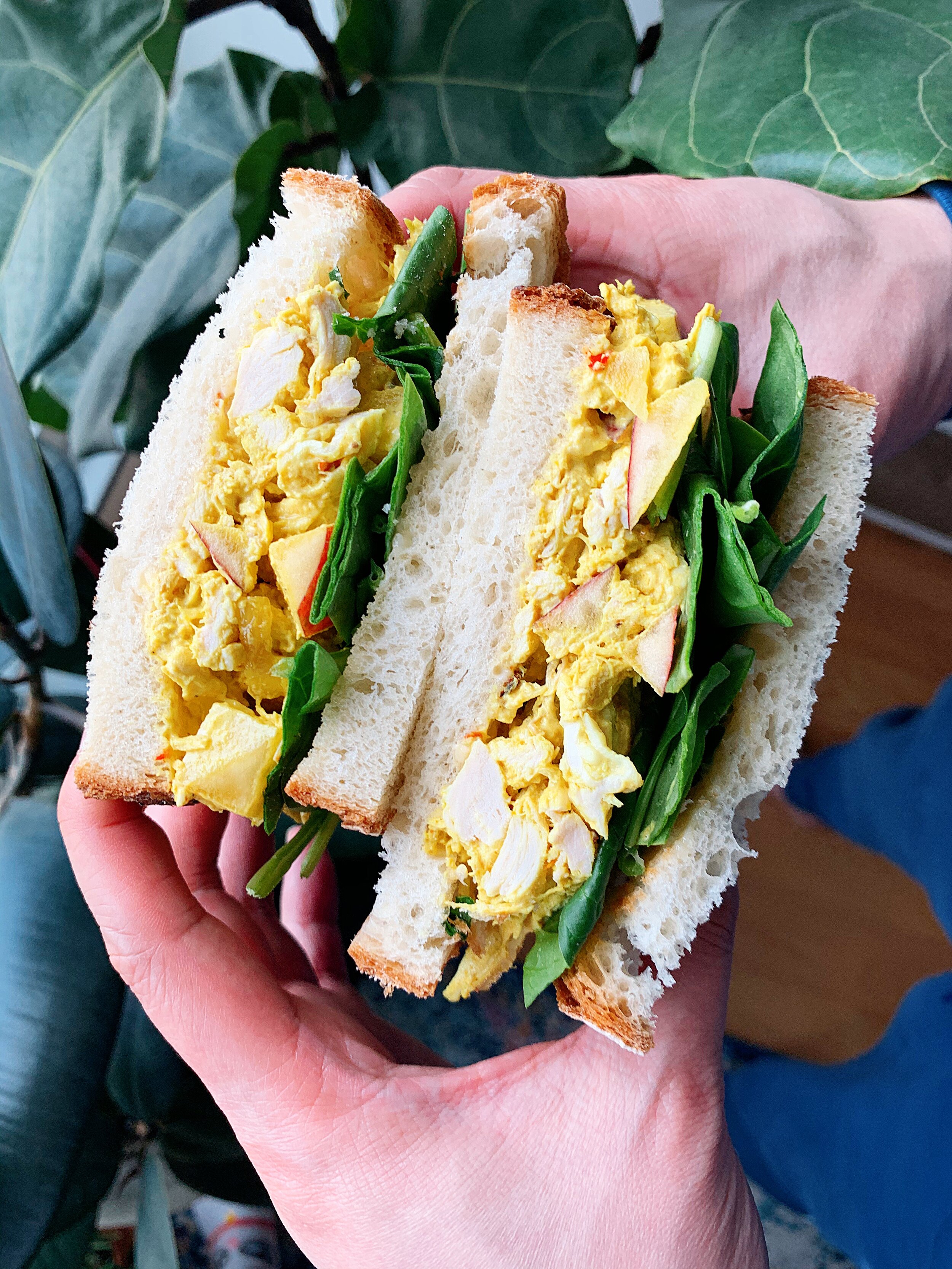 Curry Chicken Apple Sammies