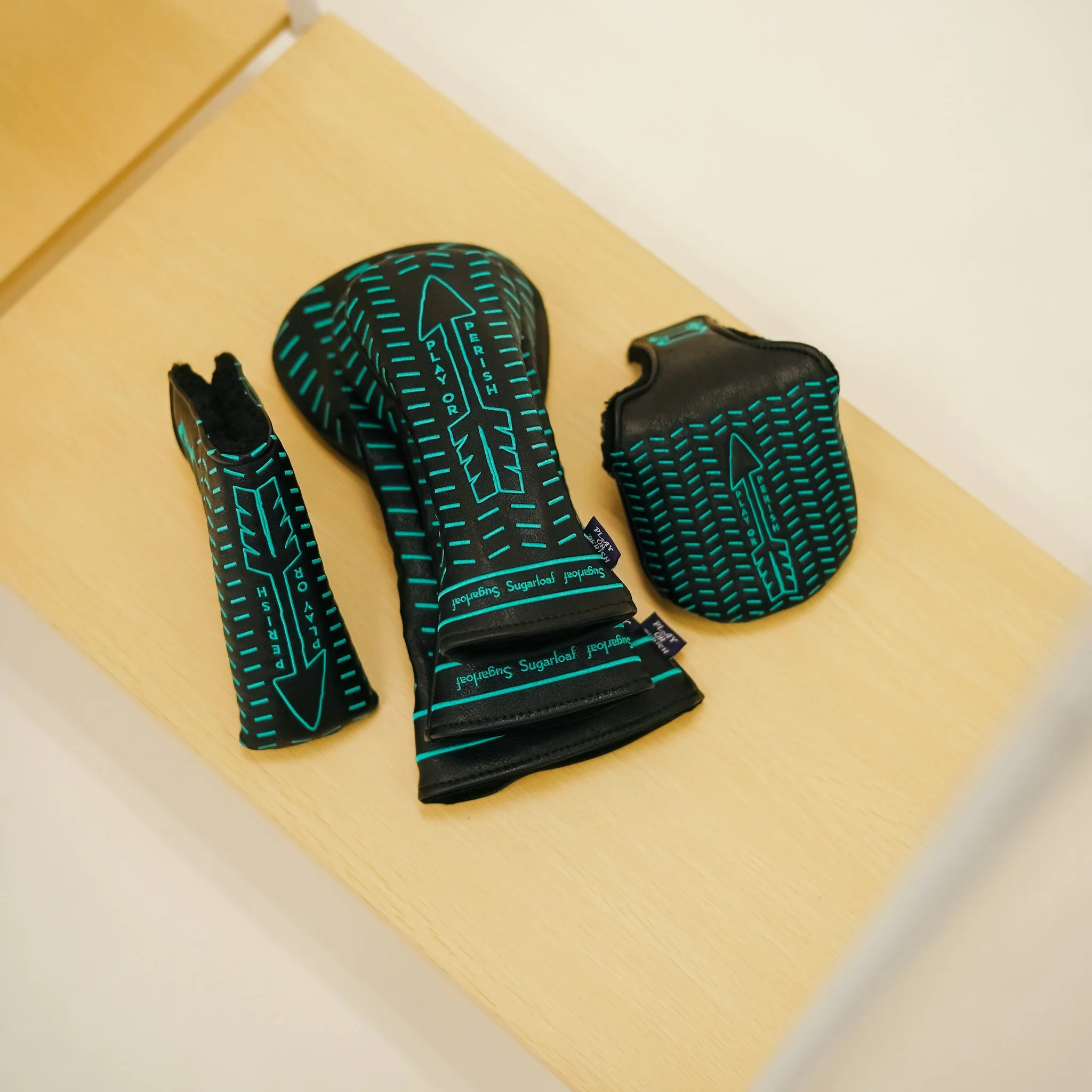 Sugarloaf "ArrowCord" Headcovers Black — Sugarloaf Social Club