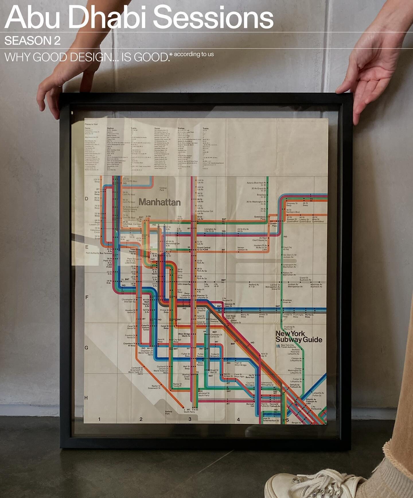 Last chance to RSVP to our Abu Dhabi Session &amp; iftar on Massimo Vignelli and the great subway map debate coming up this Wednesday. It&rsquo;s limited seating/eating so get in now.
We promise that this will be the most interesting night you&rsquo;