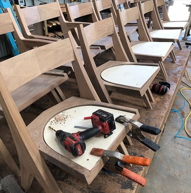 Getting there. #switchback #diningchair #americanstudiocraft #furniture #woodwork #interiordecor #interiordesign #sanluisobispocounty