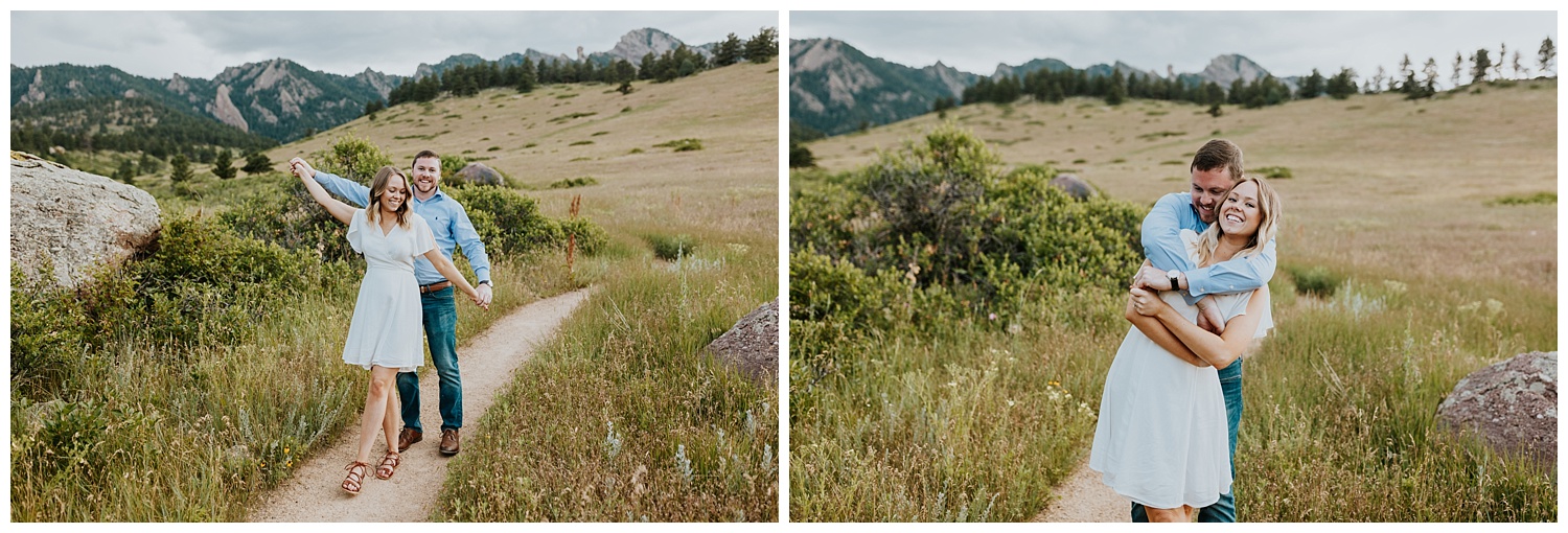 South Mesa Trail Boulder Denver Colorado Engagement