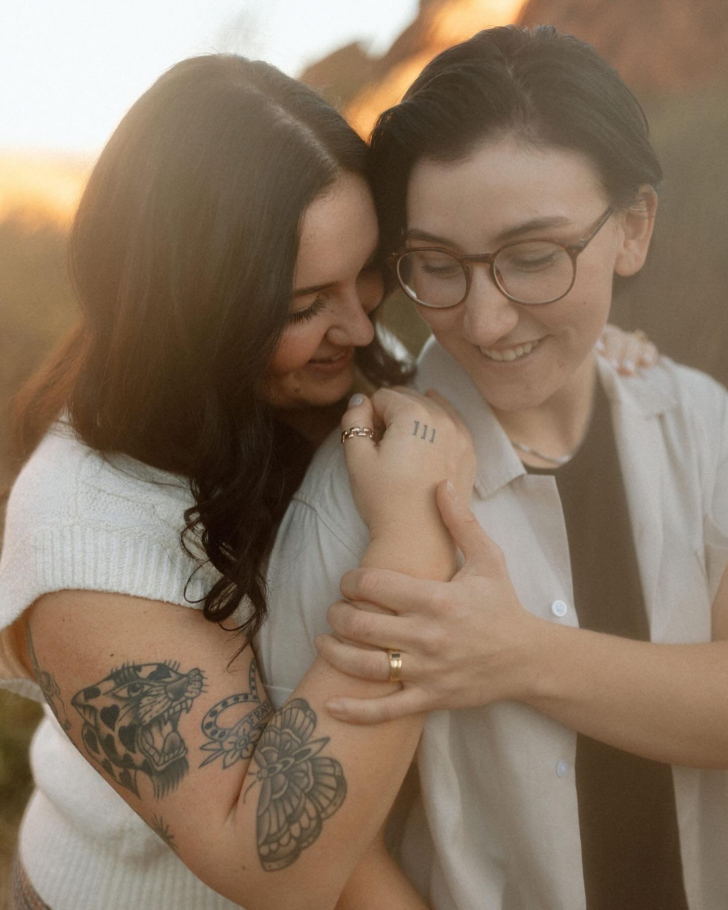 Summer and Laken in the summer, setting my heart on fire! These photos fuel my queer joy! I can&rsquo;t wait for their elopement 🥹