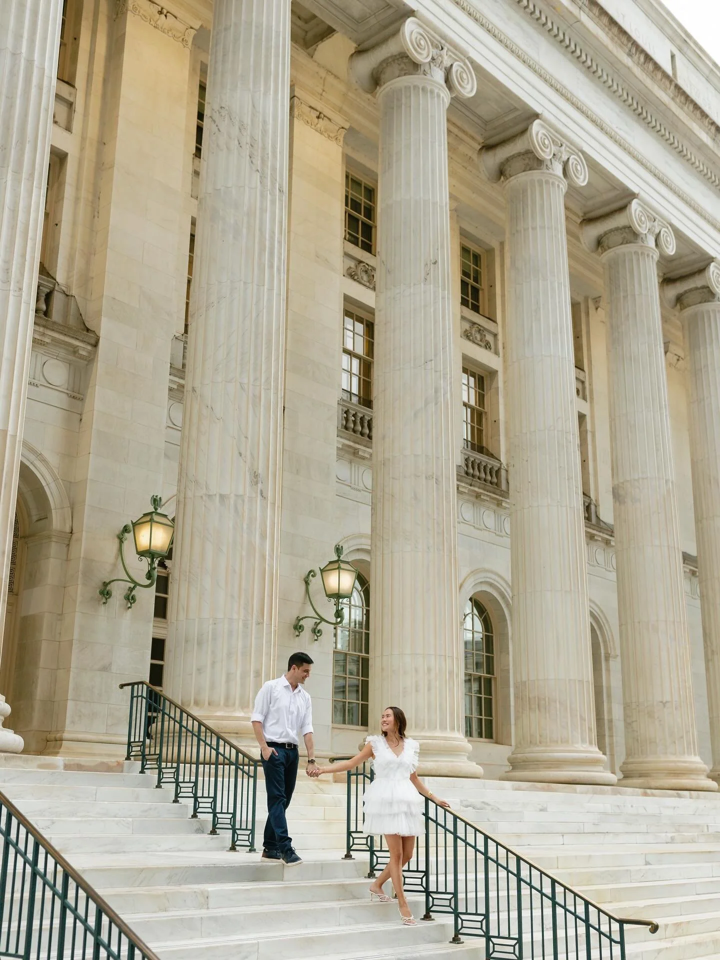 the mountains are beautiful but downtown Denver and the Byron Courthouse is equally is beautiful if you ask me 🤩 I was so stoked when Kai &amp; Brian wanted to do a city engagement session with their rescue pup Remy. We had the best time and got suc