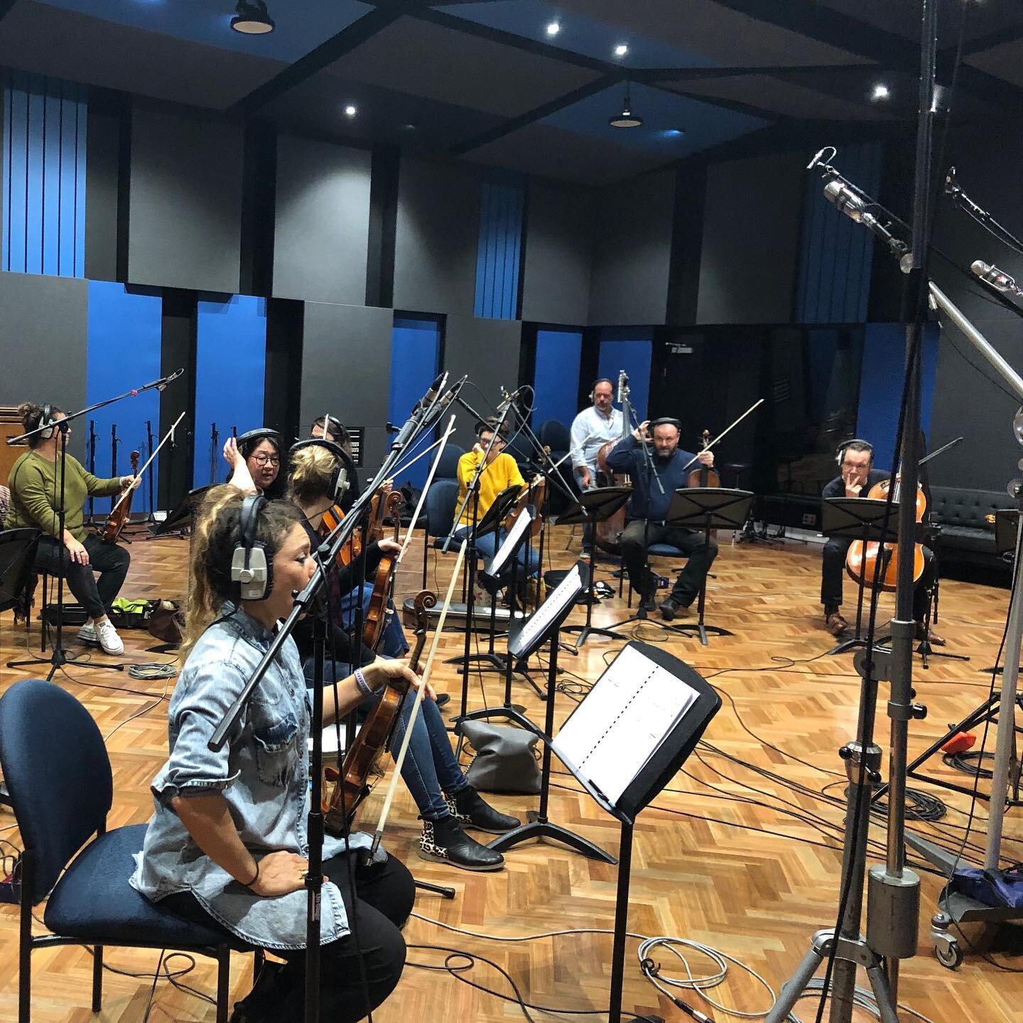 Jared Haschek (@musicguy76) and his (socially distanced) 12 piece string section recording for his new song. Excited to hear everything coming from Jared and the team. 
#stringsection #studio #recordingstudio
