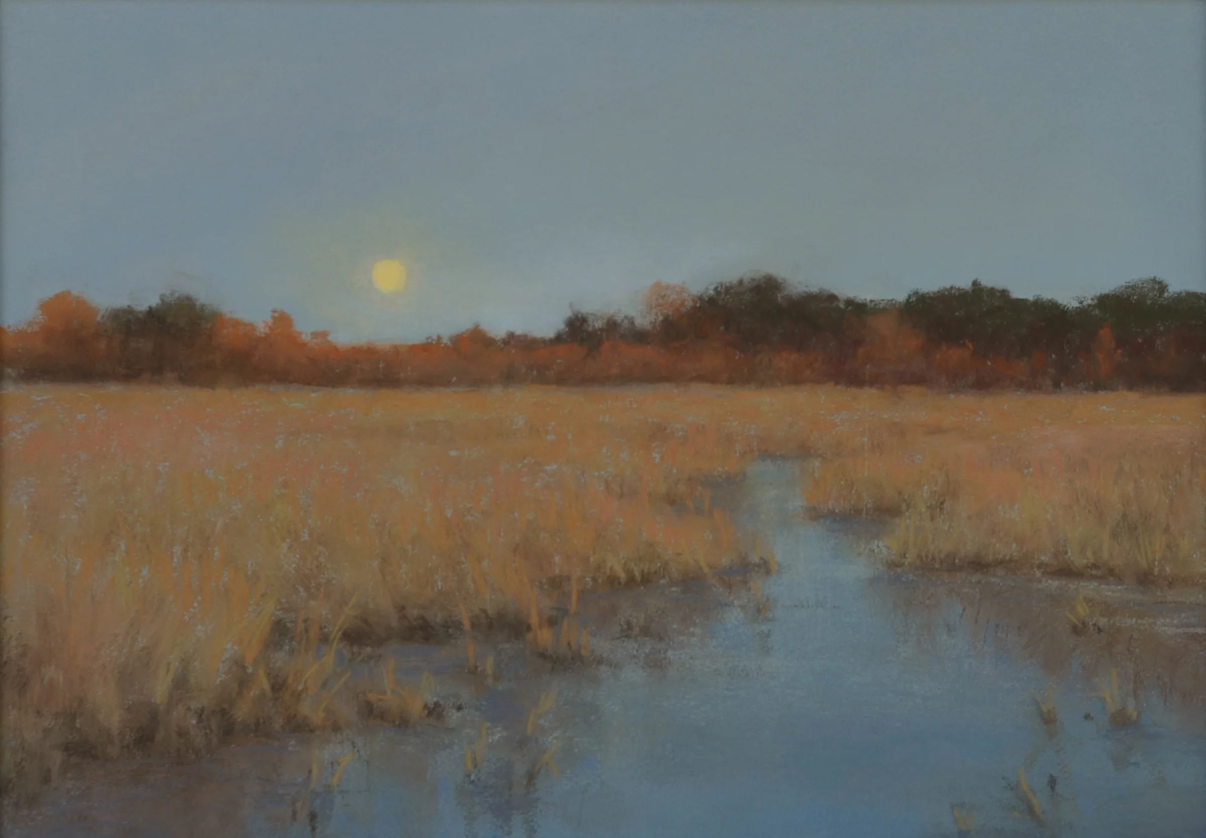Marsh Moonlight 7.25 x 10.25 pastel