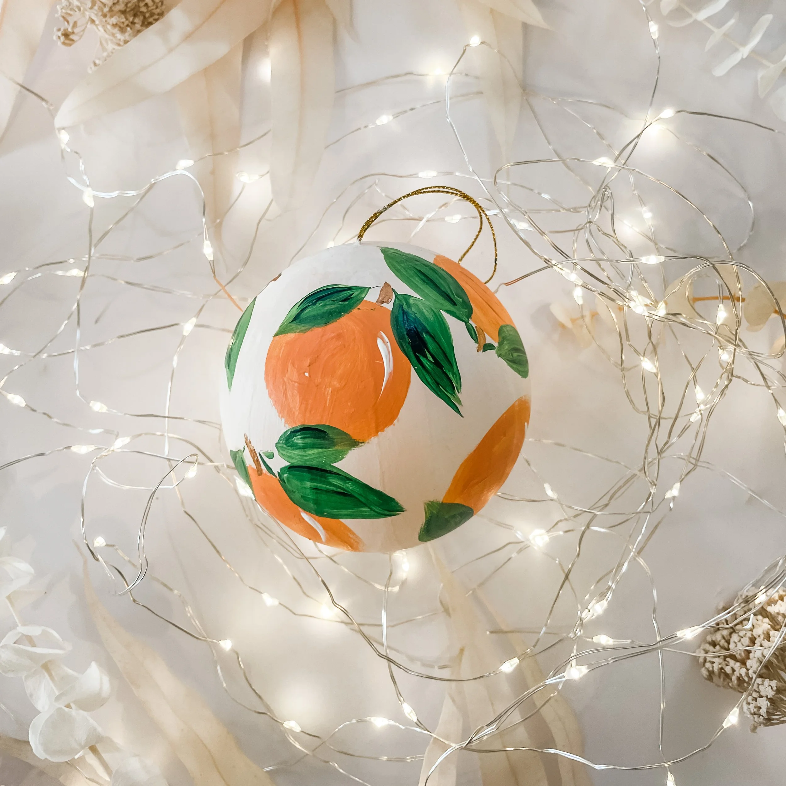 Oranges Hand-Painted Ornament