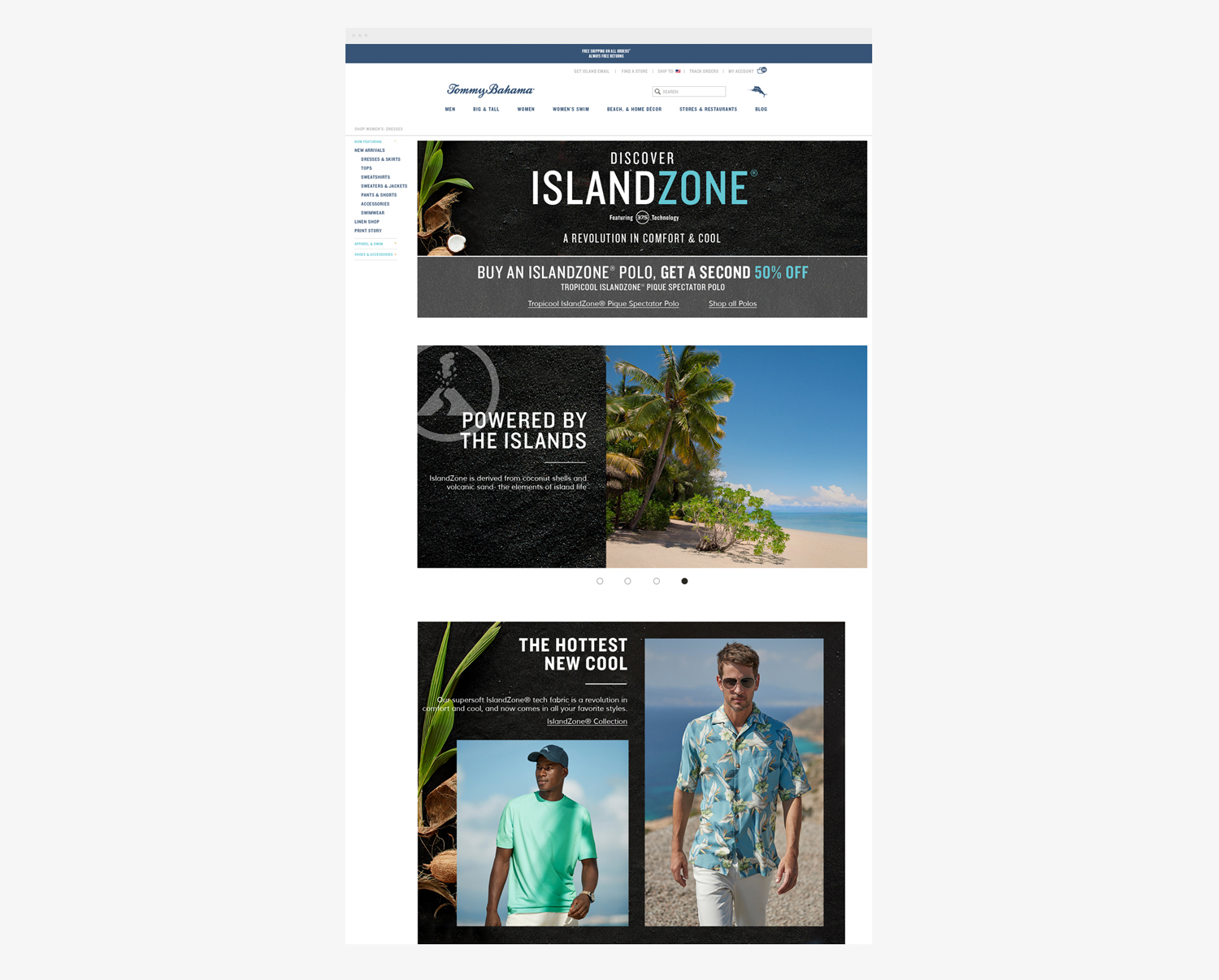 Tommy Bahama IslandZone® Index Page