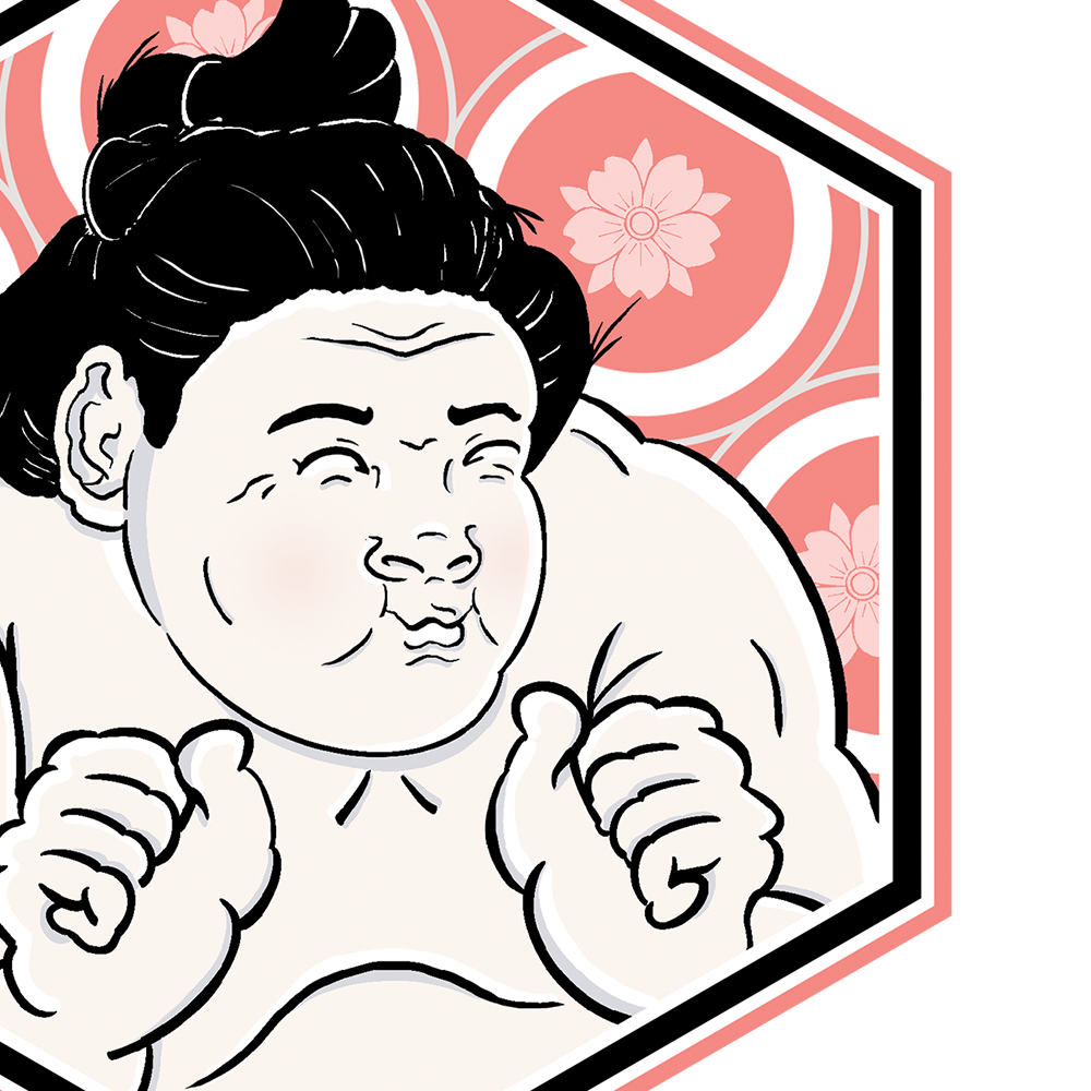 Ura Kazuki Sumo Print