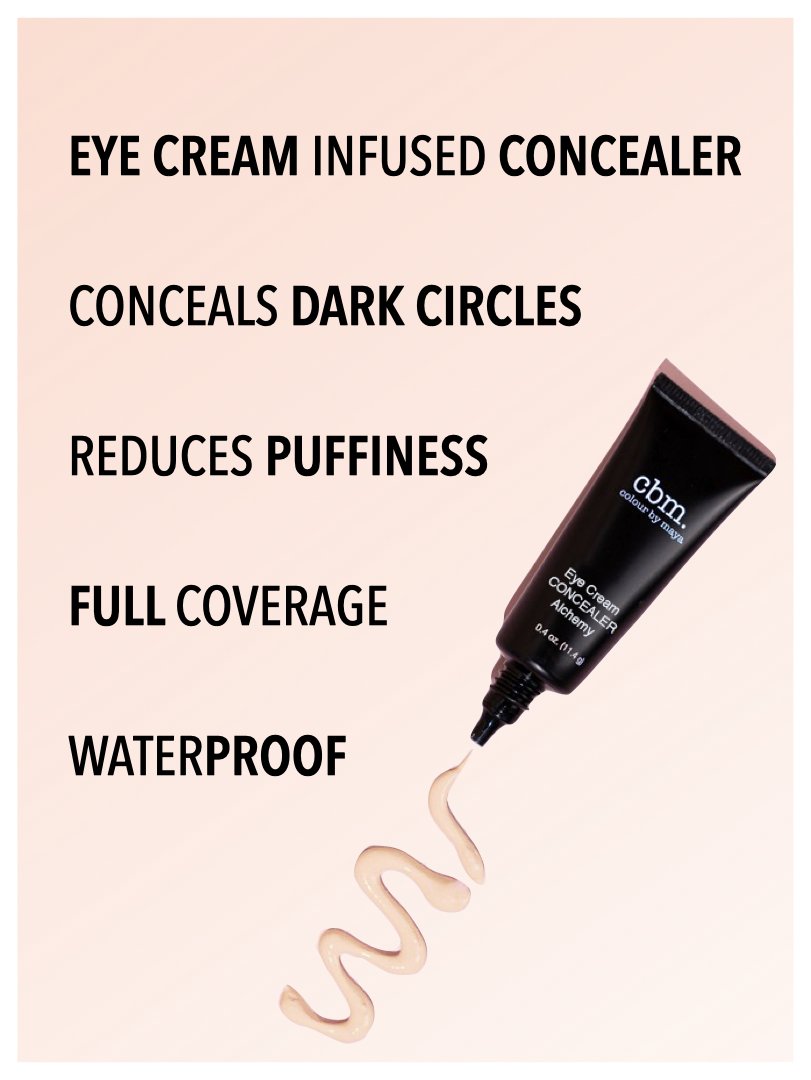 cbm. eye concealer peach dual action, eye cream infused concealer