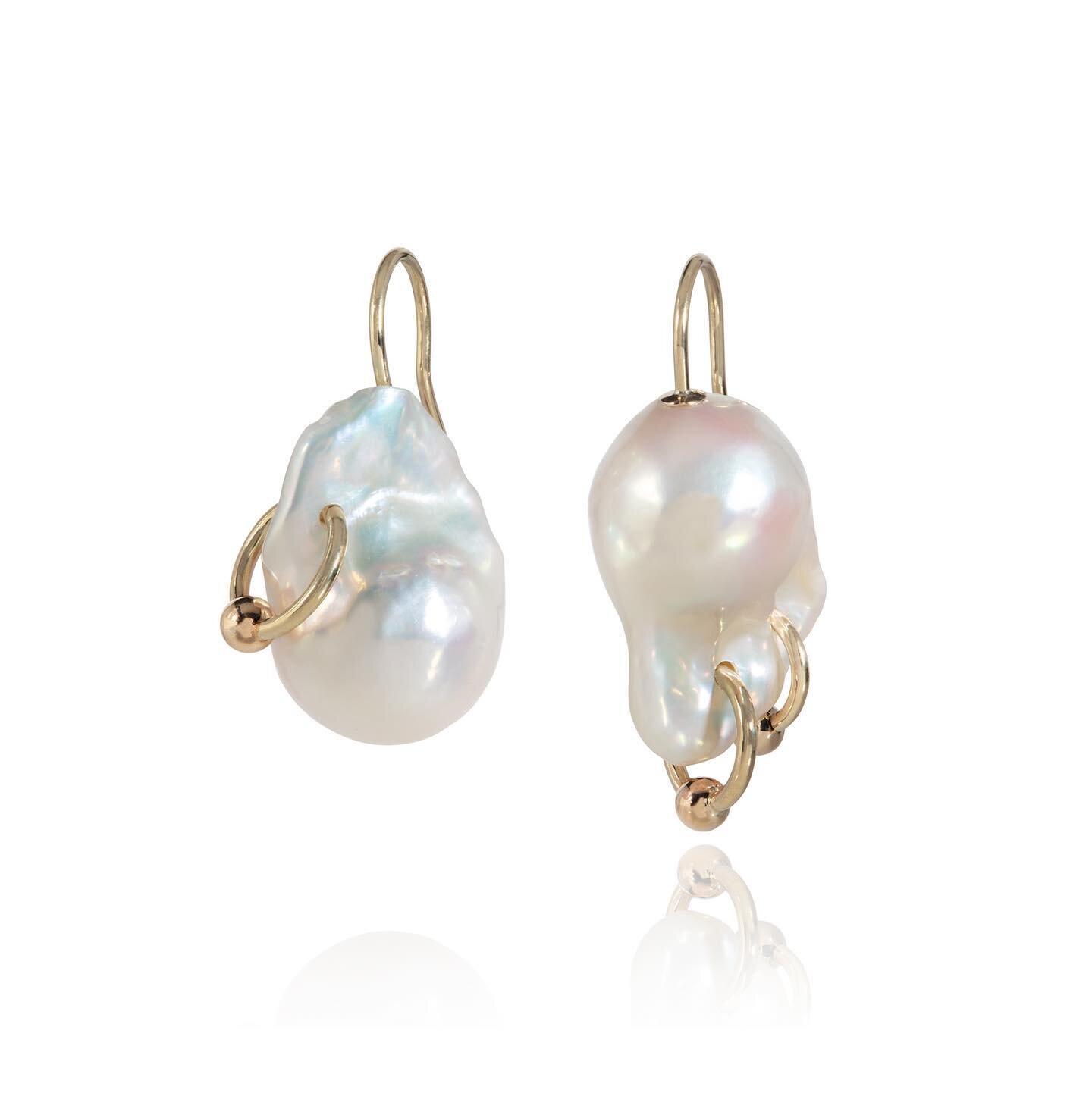 I have always loved baroque pearls but have never felt able to design for them, they are so complete in their uniqueness that to force them into a piece never made sense to me - That is why each pair of Pierced Baroque Pearl Earrings is a one off; an