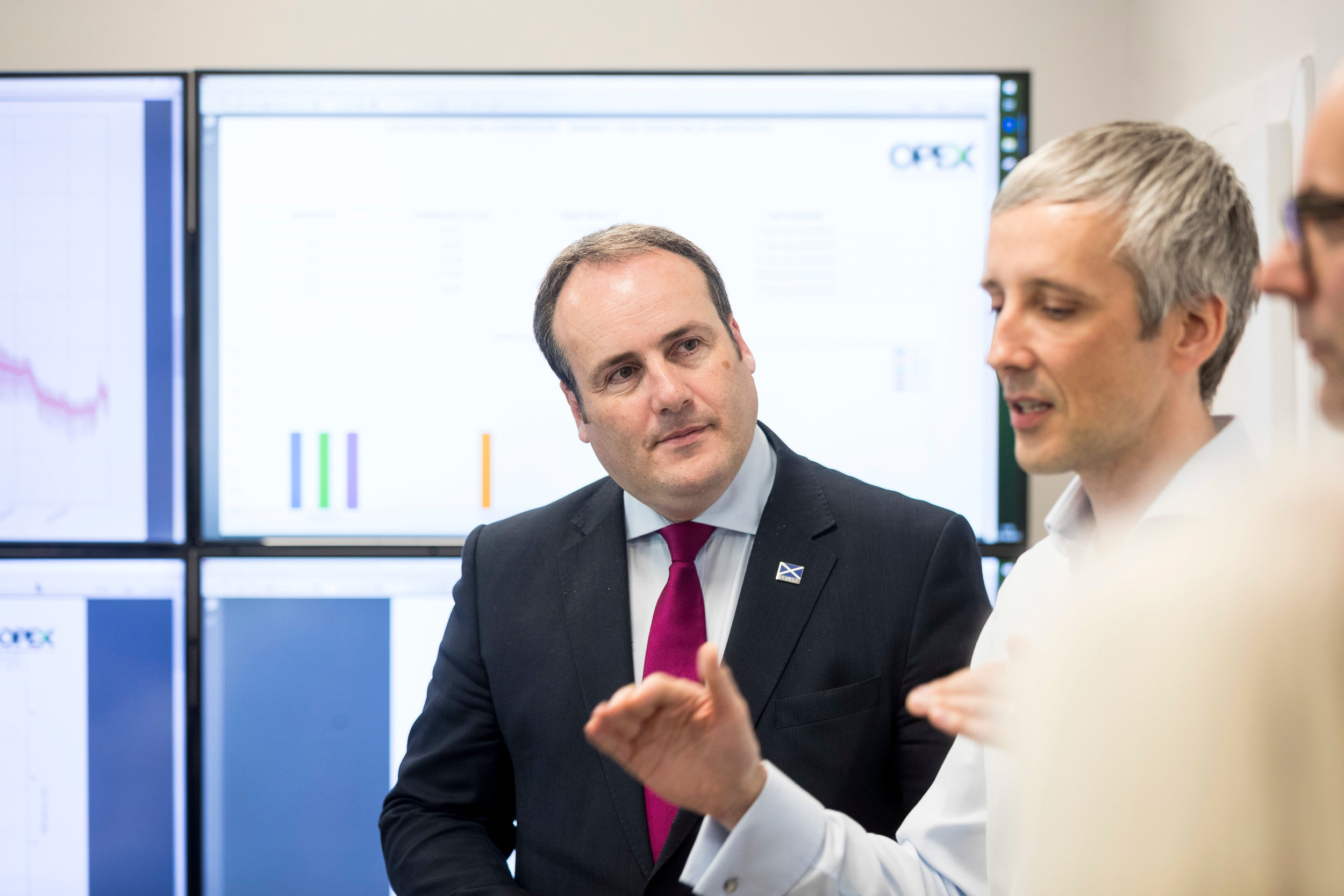 Paul Wheelhouse meets with OPEX's data scientists