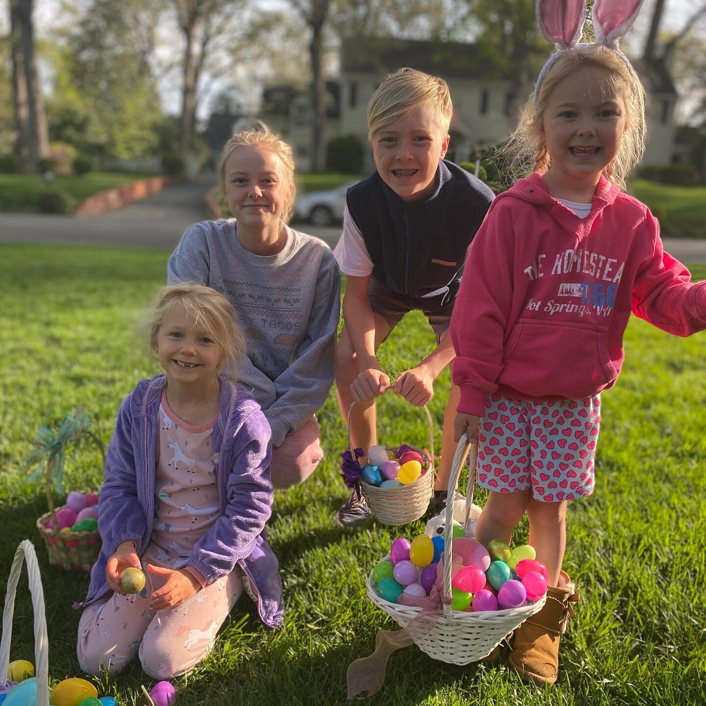 🐰💛🐰Happy Easter to you and yours!! Pretty sure my babies&rsquo; bellies are full of pounds of candy already 😆 ✝️Jesus is risen✝️