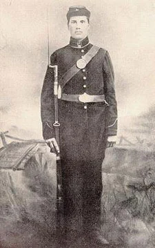 Private Clay Holtz of Co. H, 55th Ohio.