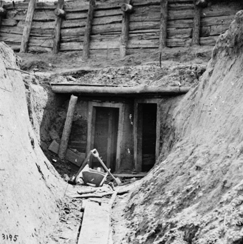 Entrance to a countermine near the Jerusalem Plank Road