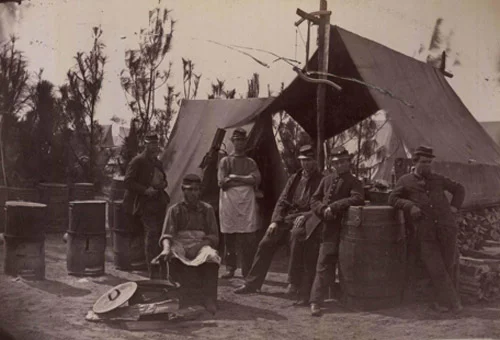 Cook's galley, Company K, 3rd N.H. Infantry, Hilton Head, 1862 (29)