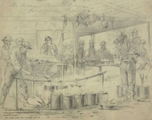 Kitchen of the Fremont Dragoons, Fairgrounds, Tipton MO, October 13, 1861 (61)