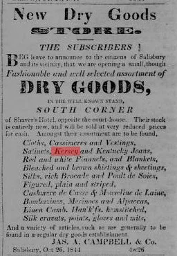 Figure 4 - Advertisement from Carolina Watchman, 11 November 1844