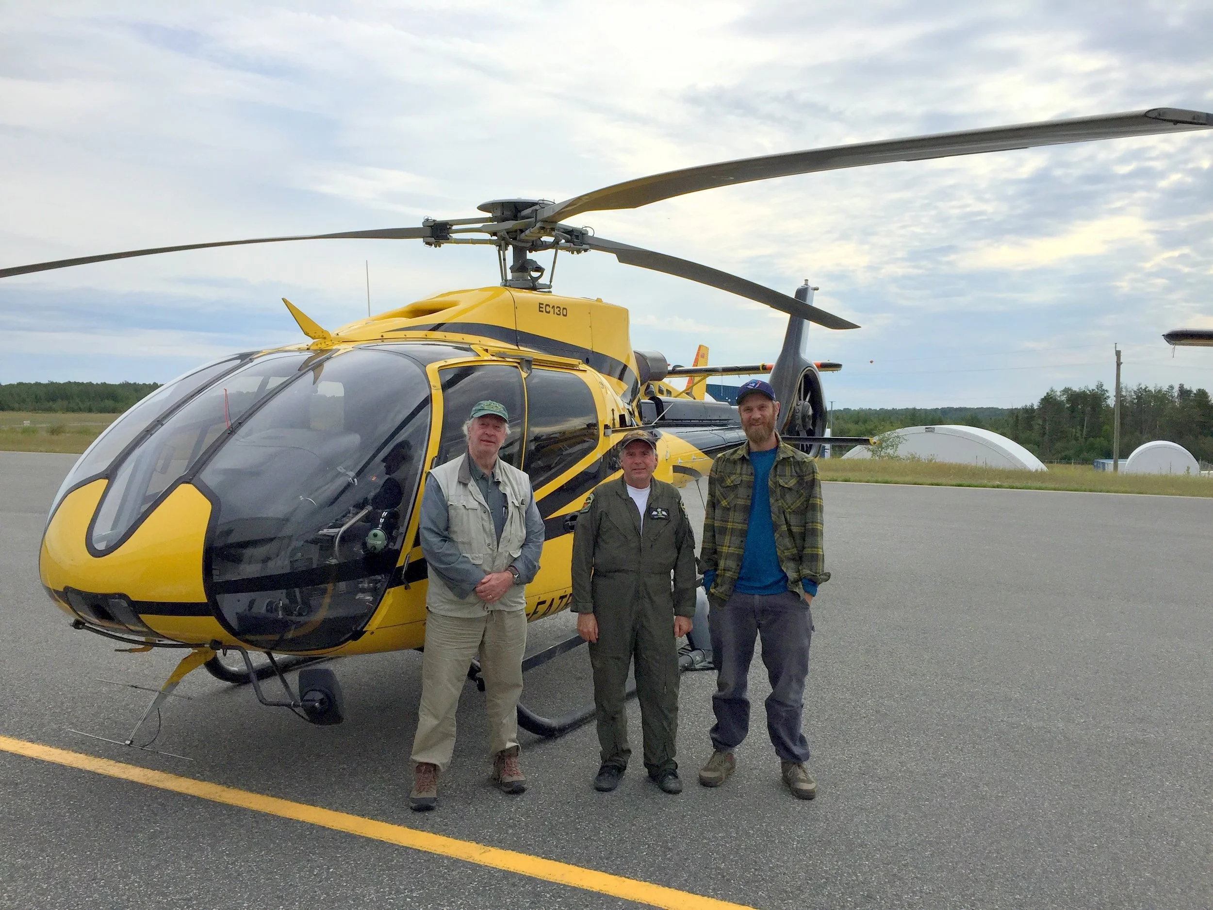 Aerial survey team (L-R): Guy Morrison, Dan Kennedy, Christian Friis.