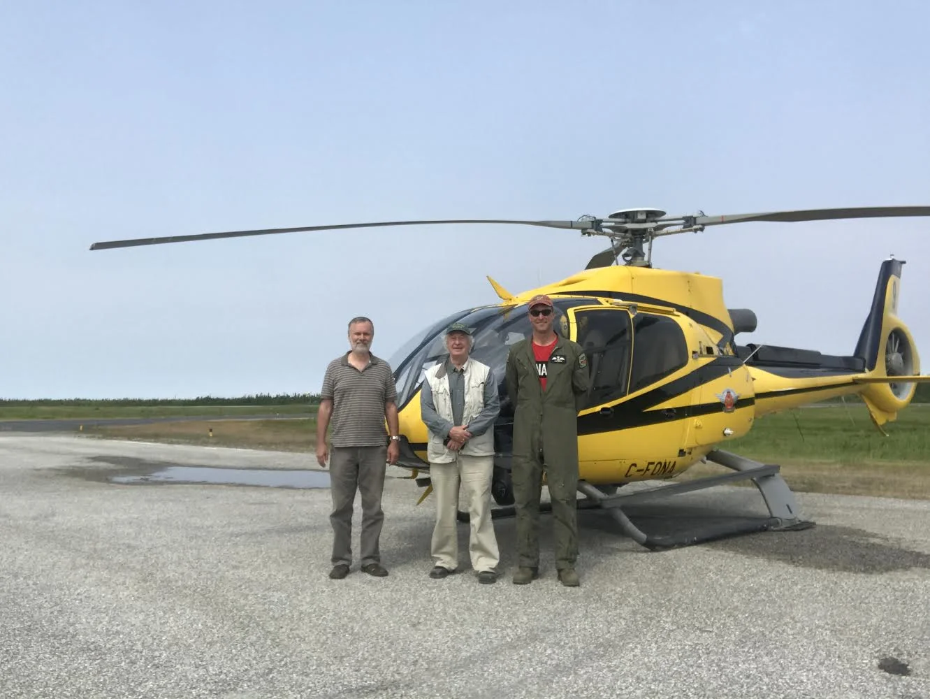 Aerial survey crew. (l-r): Ken Ross, Guy Morrison, Rob Burns. Photo courtesy Rob Burns.