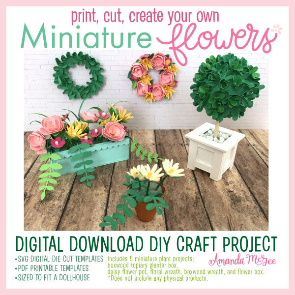 Miniature Flowers: DIGITAL DOWNLOAD DIY CRAFT PROJECT, SVG PDF TEMPLATES —  Amanda McGee Designs