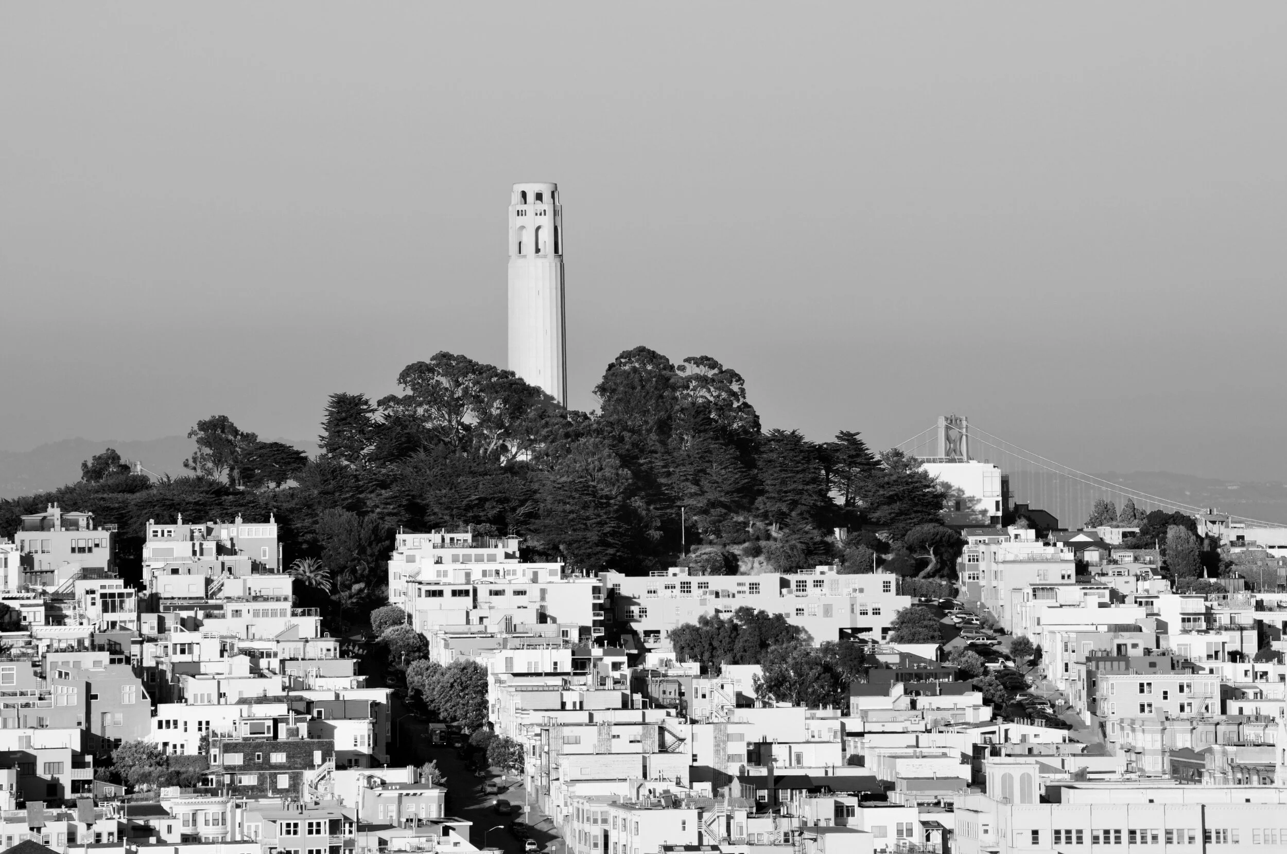 Coit Tower, on Telegraph Hill