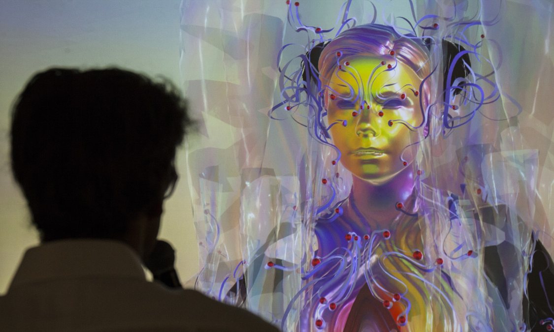 Someset House Director Jonathan Reekie interviews Bjork's avatar streaming live from Iceland
