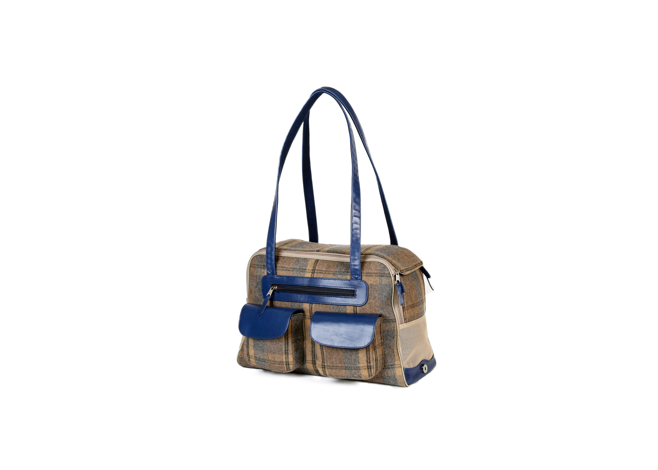   Canine Styles Blue and Plaid Carrier   