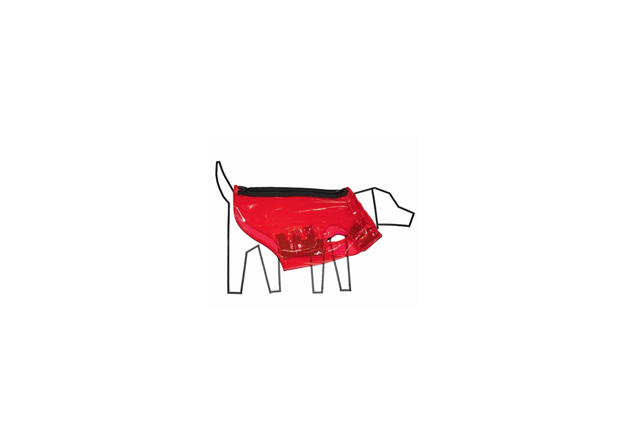 Ware of the Dog Orange Vinyl Raincoat