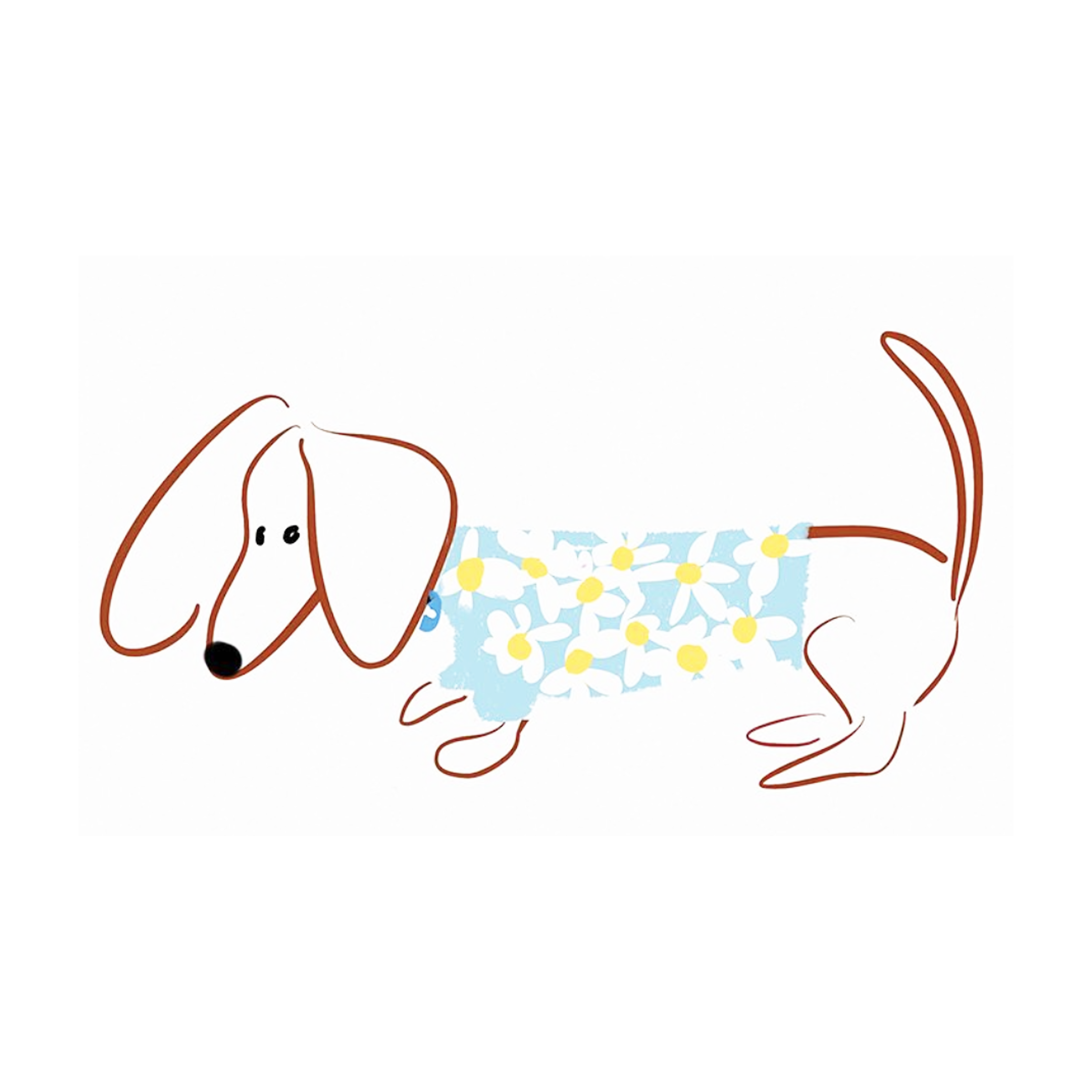 Illustration of Gilmore the Dachshund©