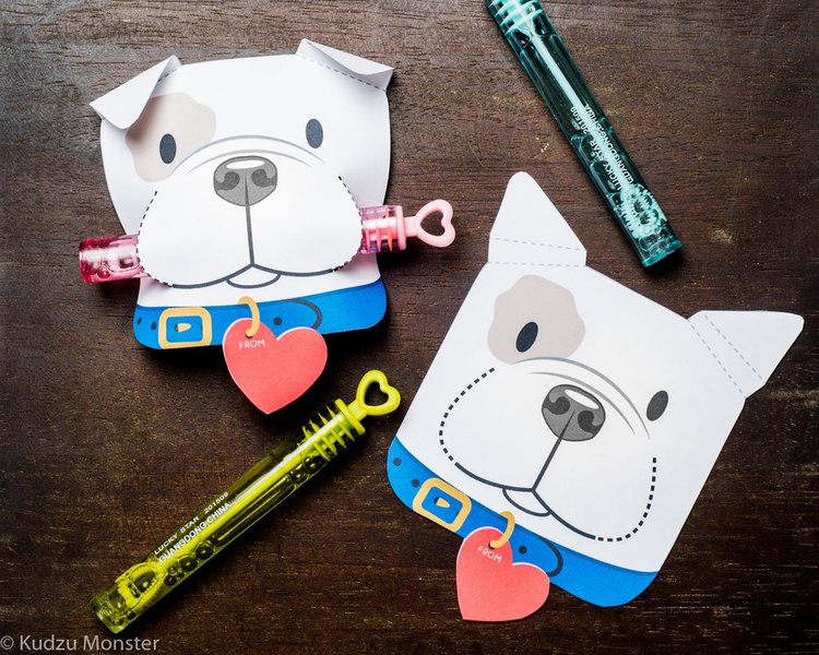 Kudzu Monster Valentien in 34 Cutest Dog Valentine's Day  Cards for Dog Lovers and Dog Moms