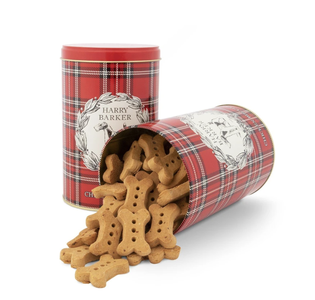 Harry Barker Dog Treat Tin in The Dapple's Black Friday Sales Round Up for Dog Lovers Including Dog Treats, Dog Toys, and Dog Beds on Sale