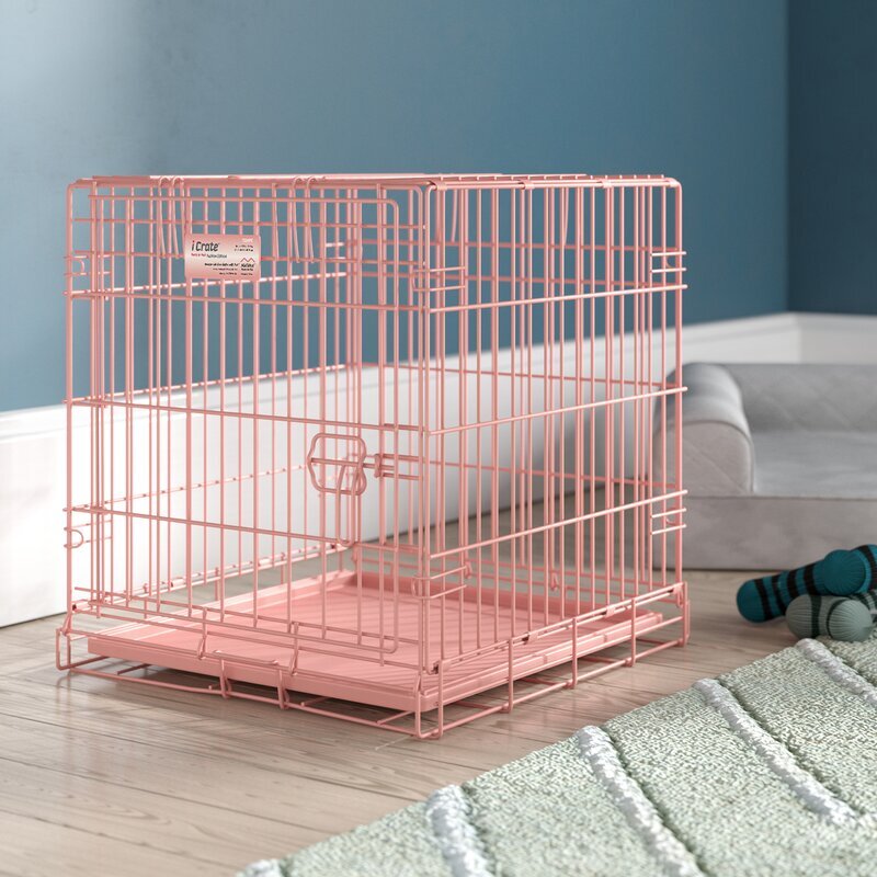 Wayfair Pink Dog Crate in The Dapple's Black Friday Sales Round Up for Dog Lovers Including Dog Treats, Dog Toys, and Dog Beds on Sale
