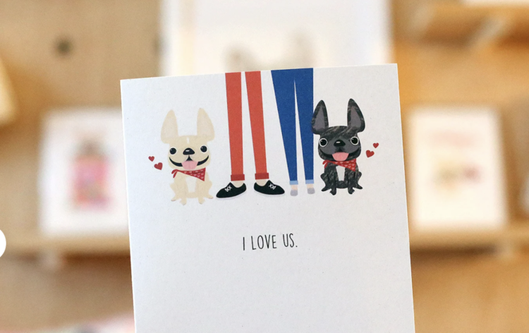 Frenchie Family Customizable Valentine in 34 Cutest Dog Valentine's Day  Cards for Dog Lovers and Dog Moms