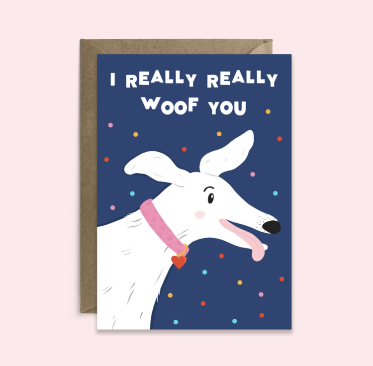 I Woof You Valentine in 34 Cutest Dog Valentine's Day  Cards for Dog Lovers and Dog Moms