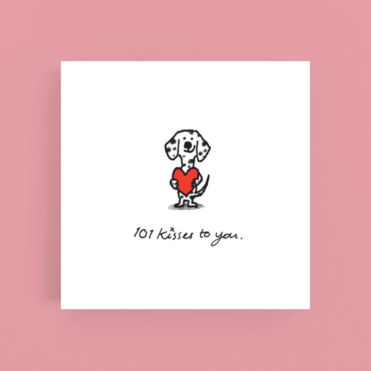 Dalmatian Valentine Card in 34 Cutest Dog Valentine's Day  Cards for Dog Lovers and Dog Moms