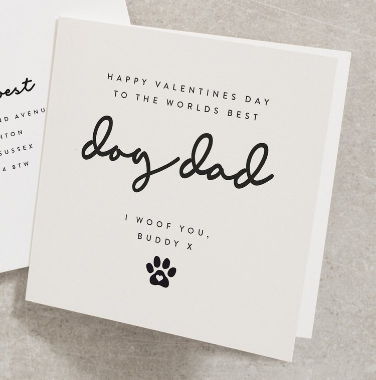 Dog Dad Valentine in 34 Cutest Dog Valentine's Day  Cards for Dog Lovers and Dog Moms