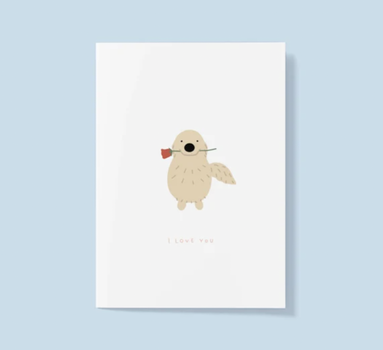 Golden Retriever Valentine in 34 Cutest Dog Valentine's Day  Cards for Dog Lovers and Dog Moms