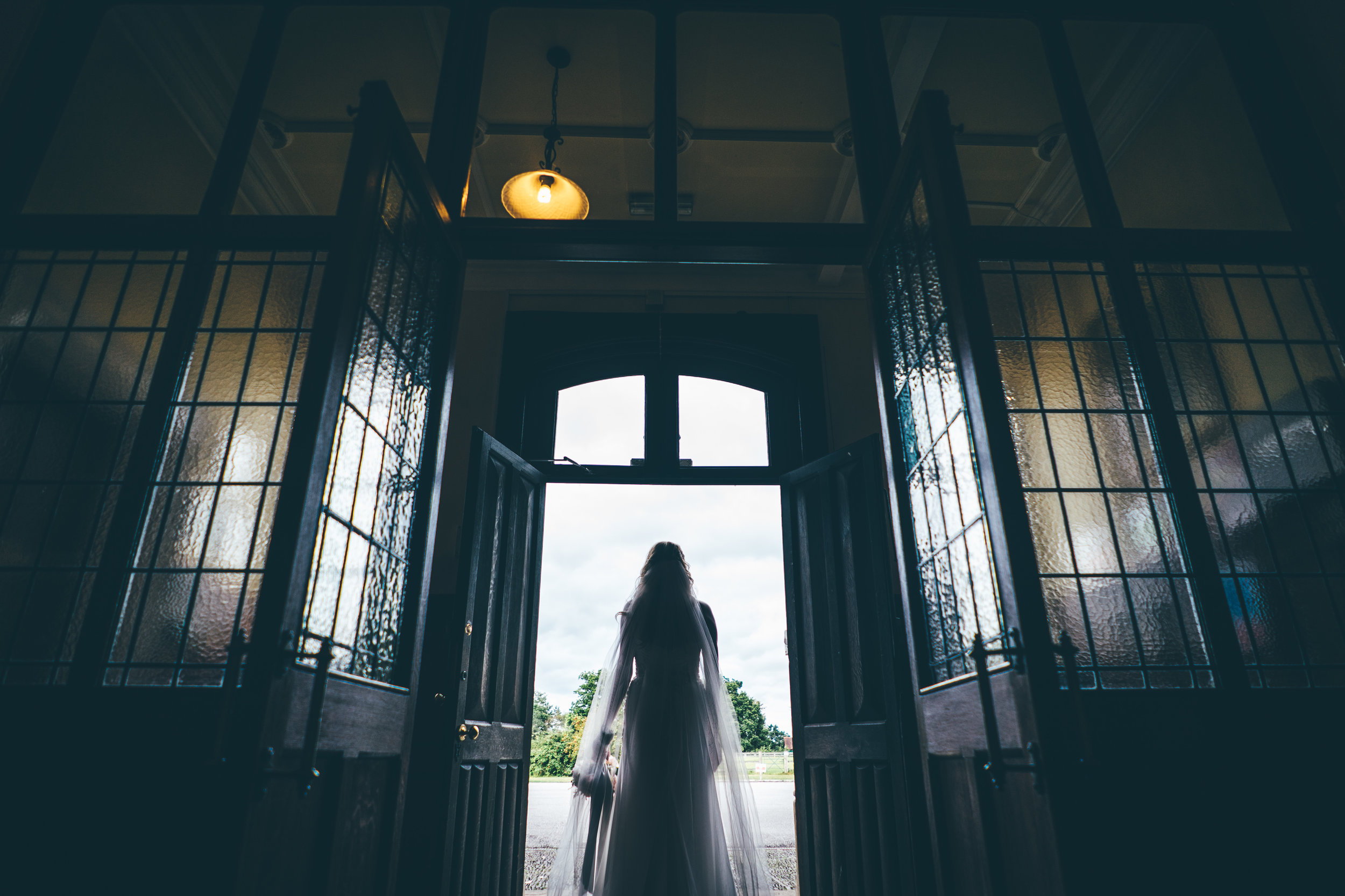 The bride at mountains wedding venue