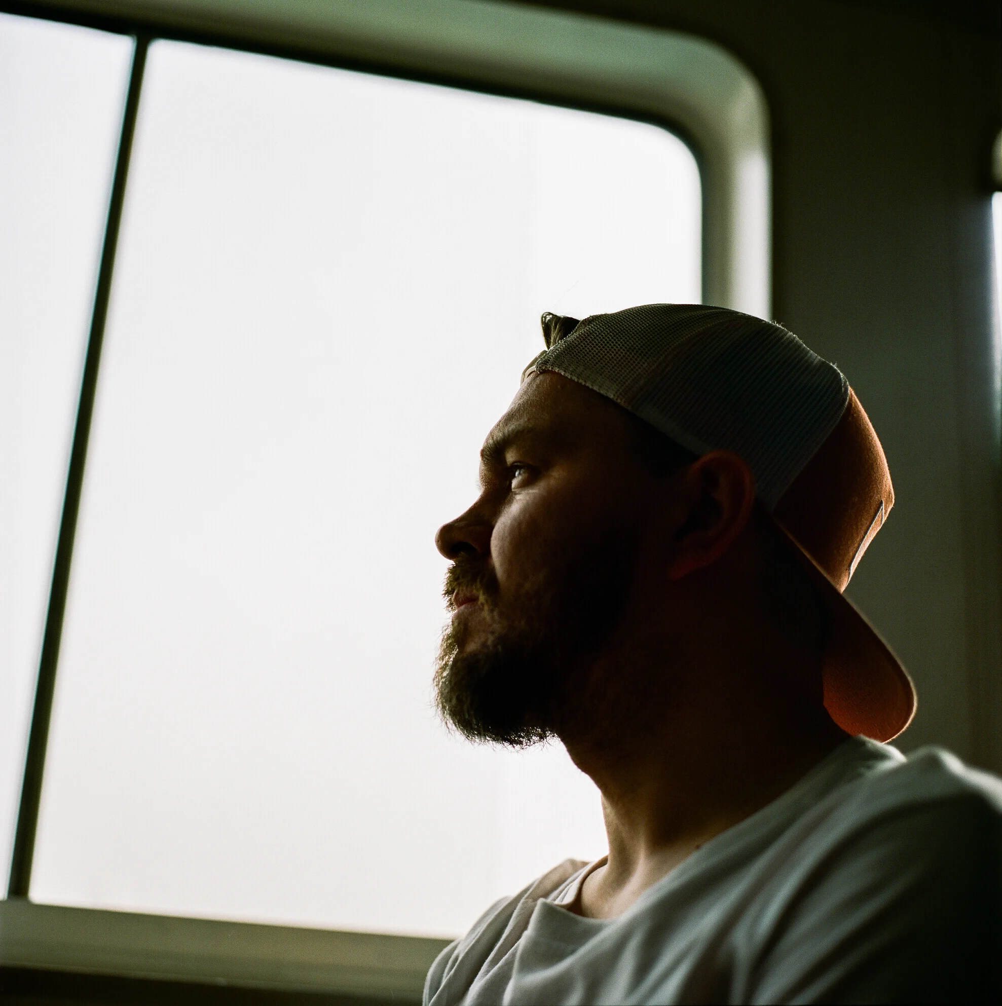 Not a massive fan of being photographed, but I love this one of me on the ferry back to central taken by Matt on his Hasselblad