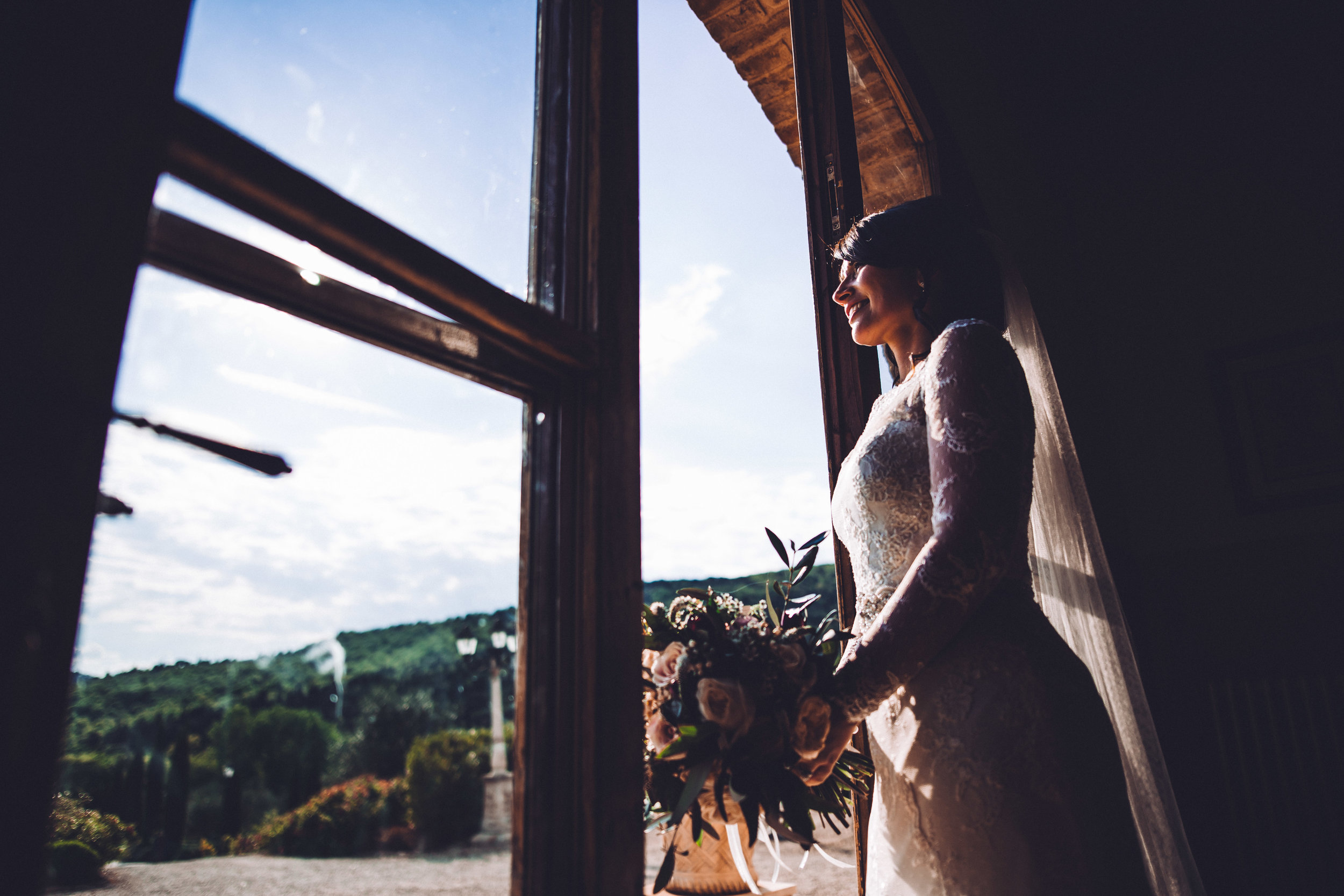 Bride at Villa Baroncino