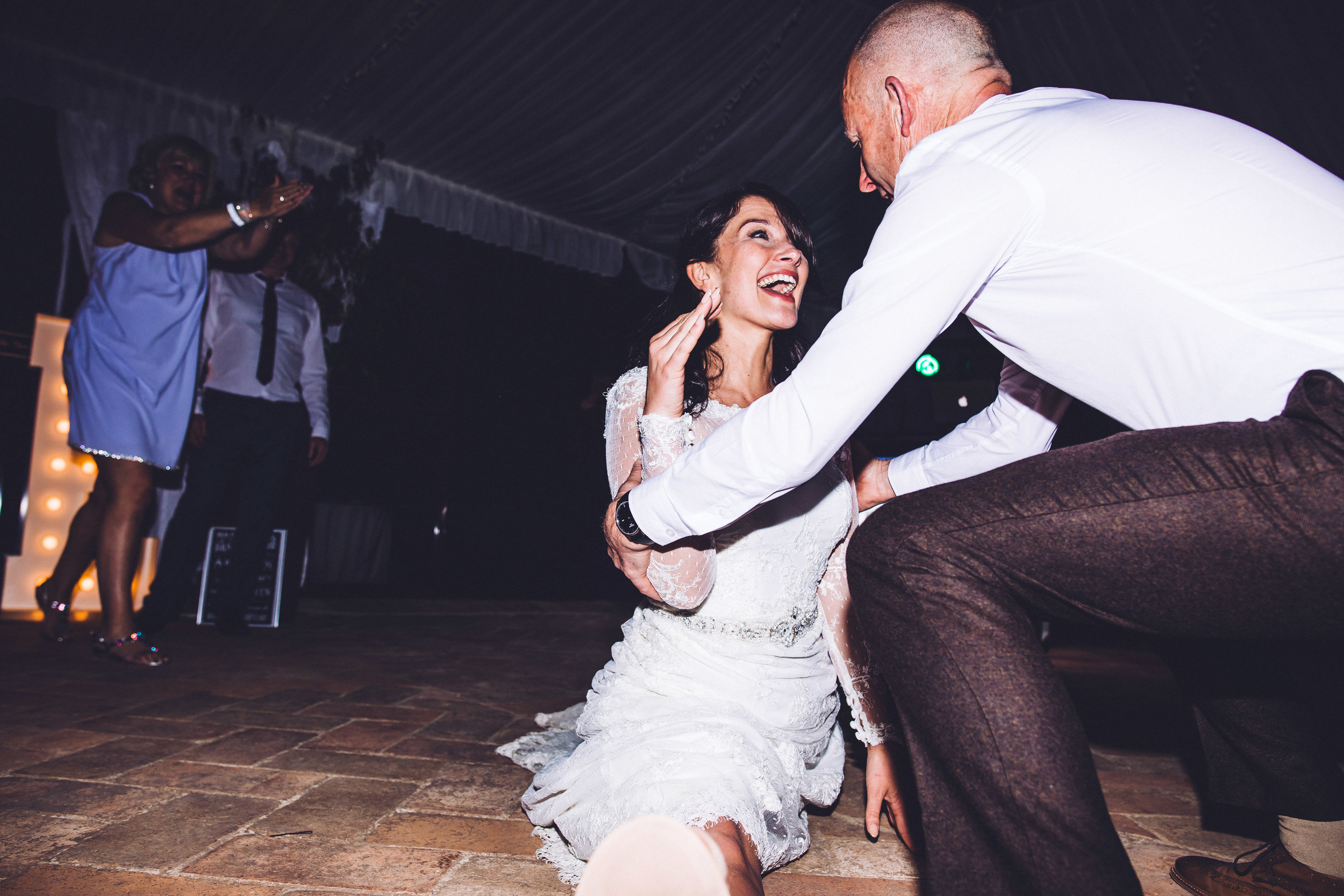 Father of the bride dance at Villa Baroncino