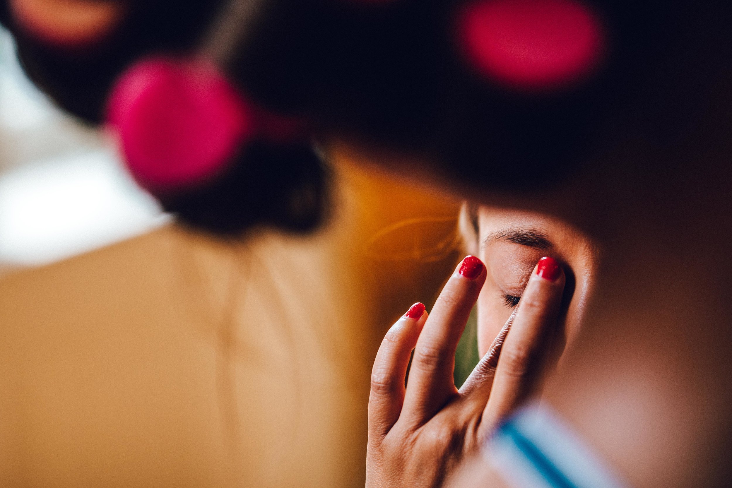 Bridal prep at Swarling Manor