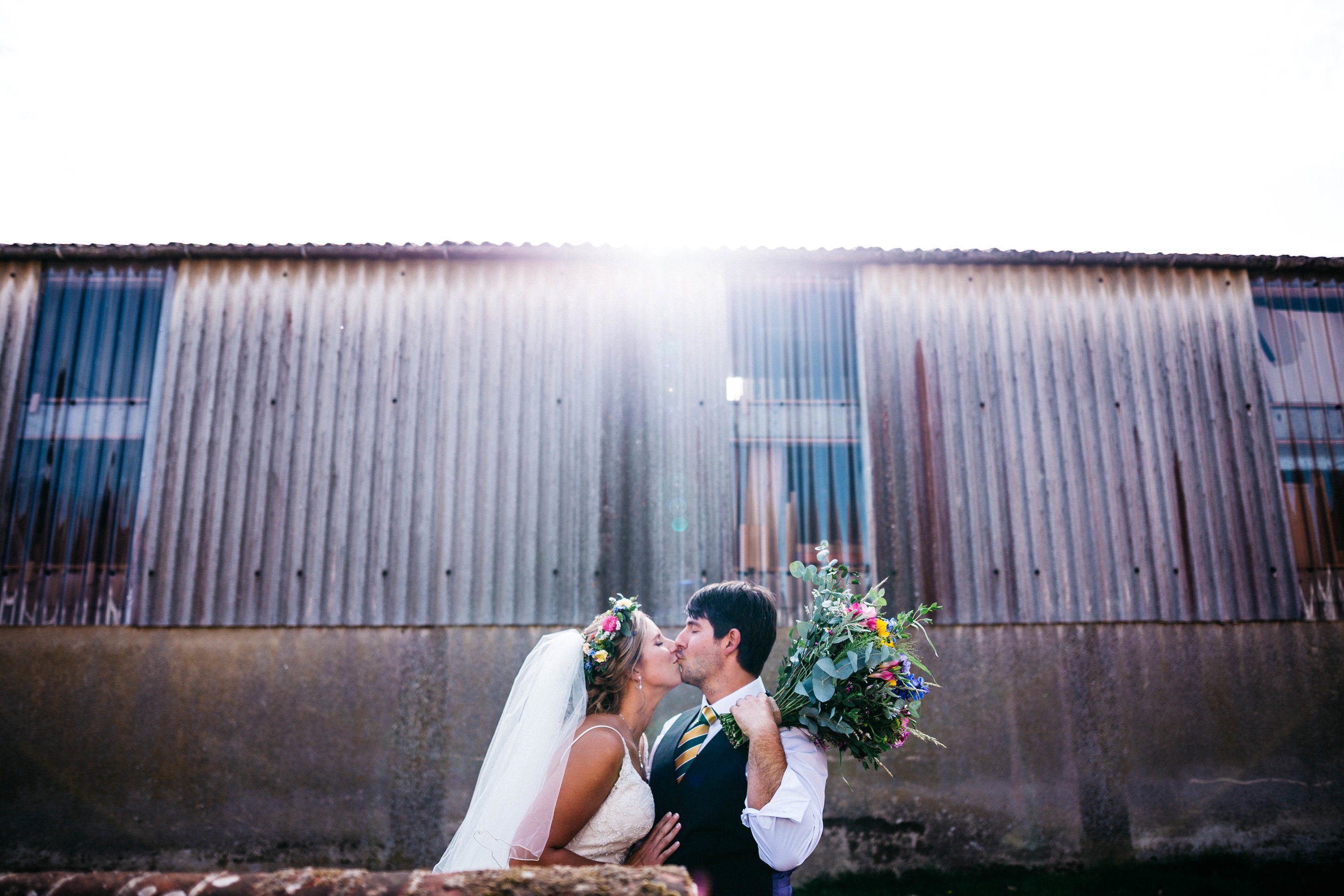 Sunflare bride and groom at The Night Yard