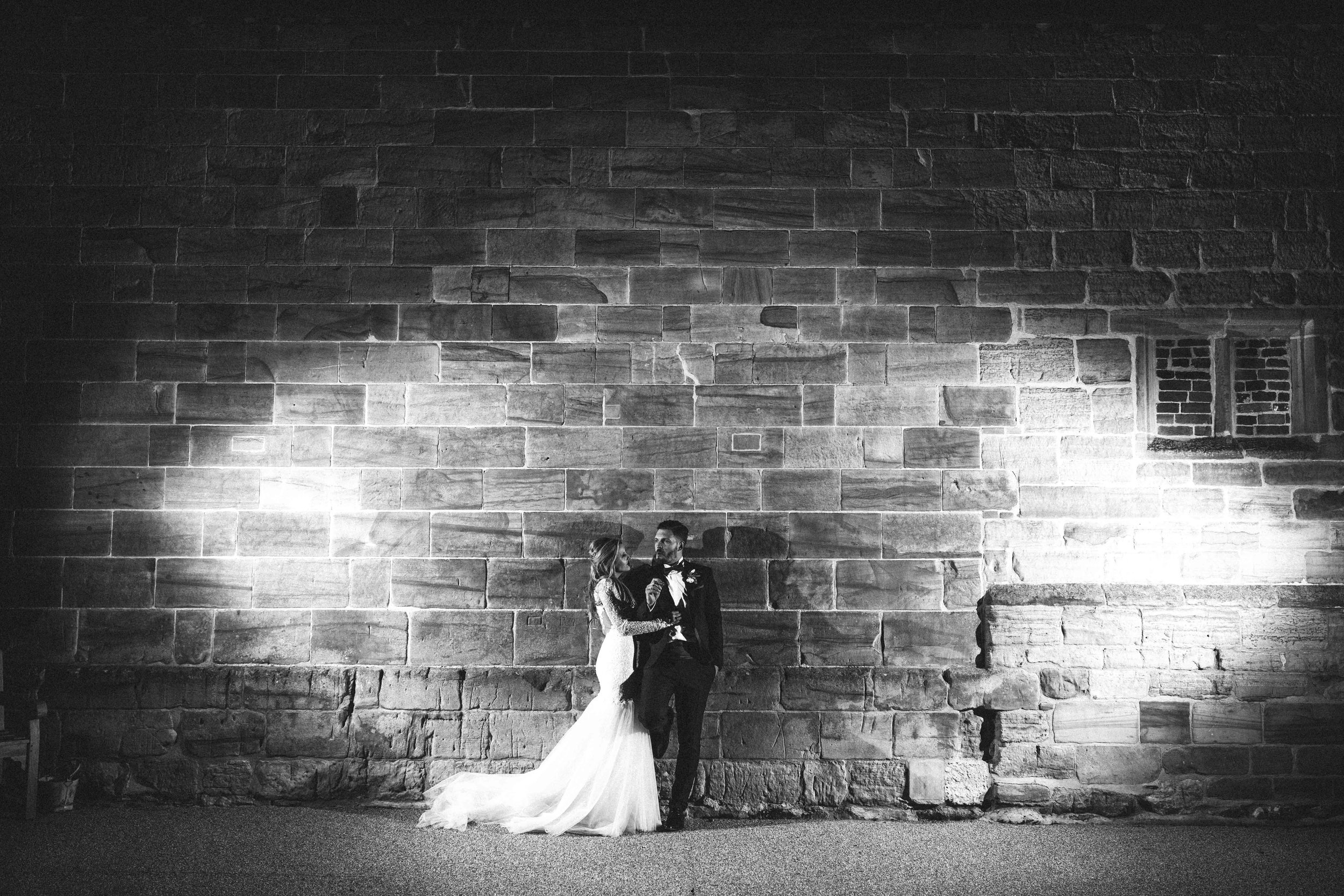 The bride and groom at Hendall Manor Barns