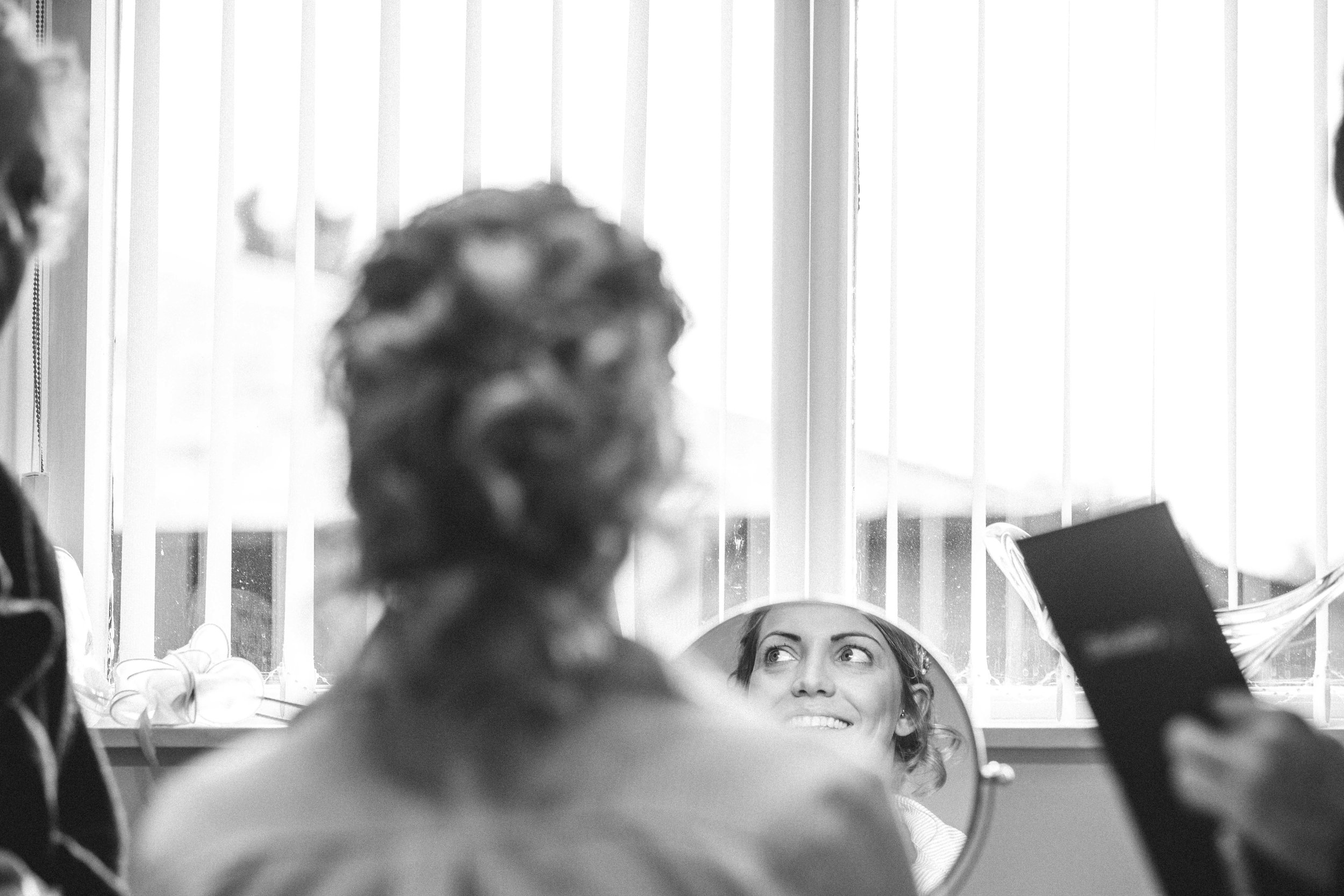 Bride gets ready at Winters Barns